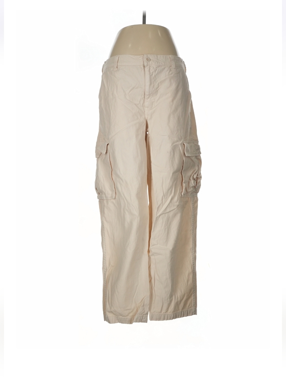 Madewell Cream Wide-Leg Cargo Pants